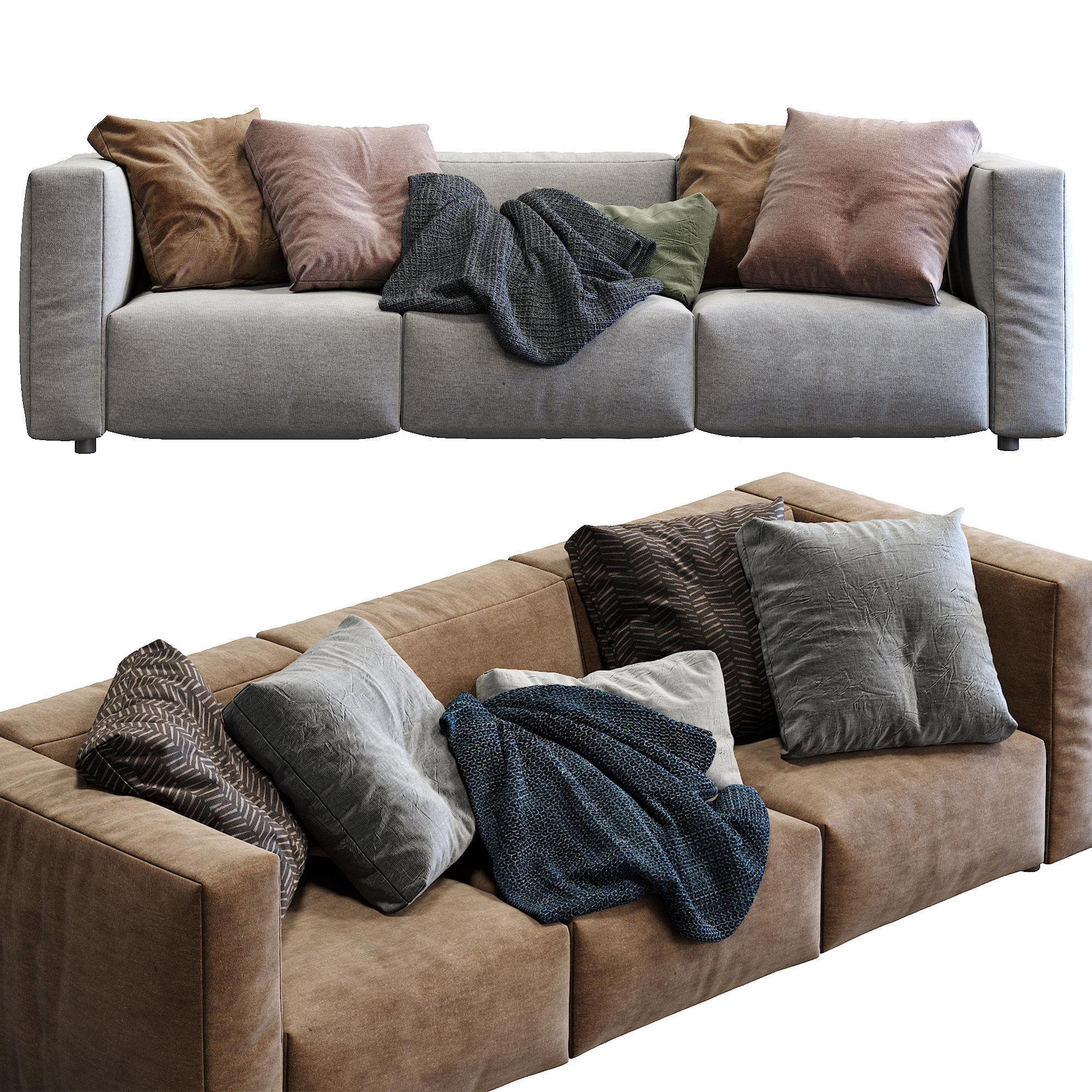 Prostoria Sofa Match 3 2 color version 3D model_3