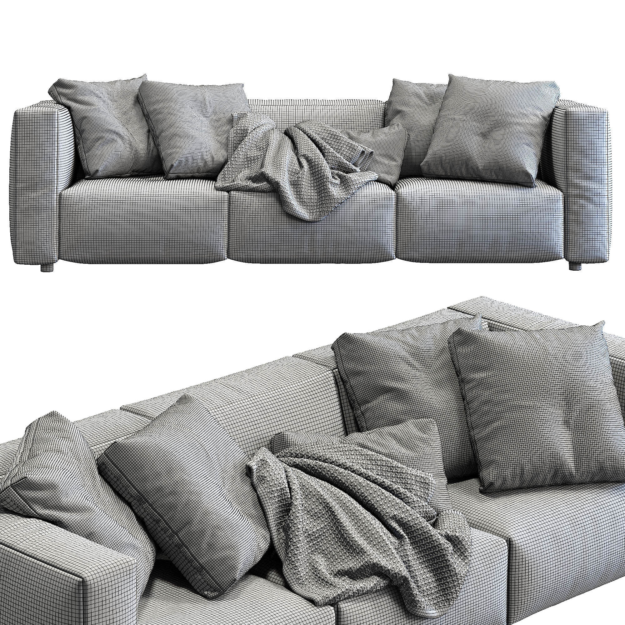 Prostoria Sofa Match 3 2 color version 3D model_4