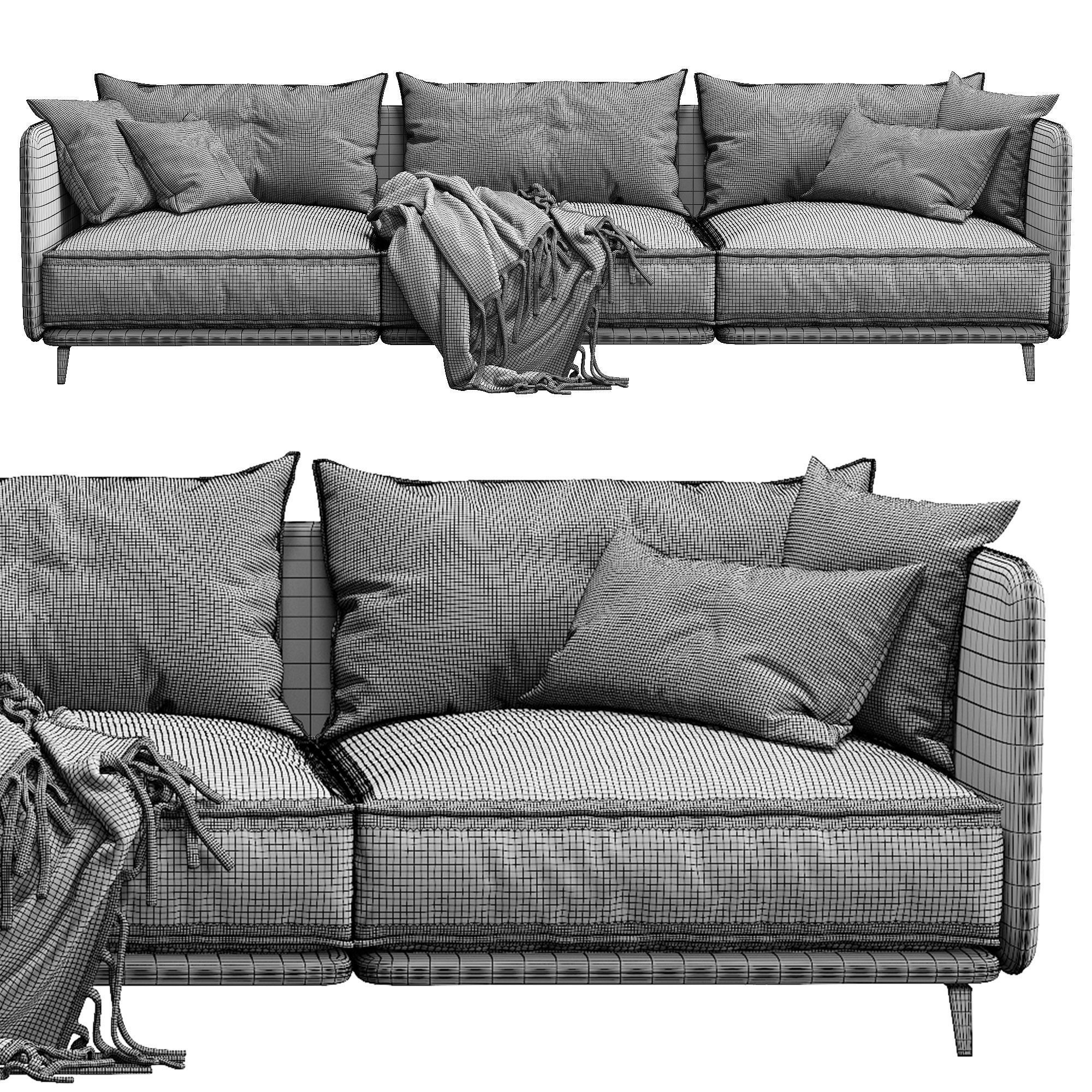 K2 By Arflex 3 color version 3D model_4