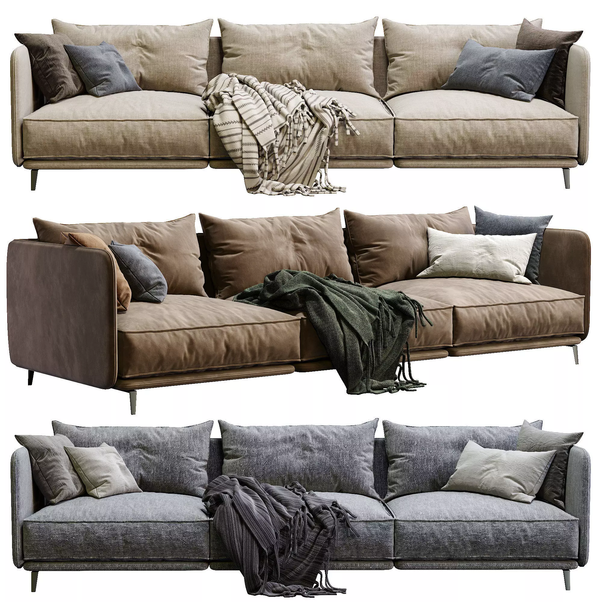 K2 By Arflex 3 color version 3D model_0