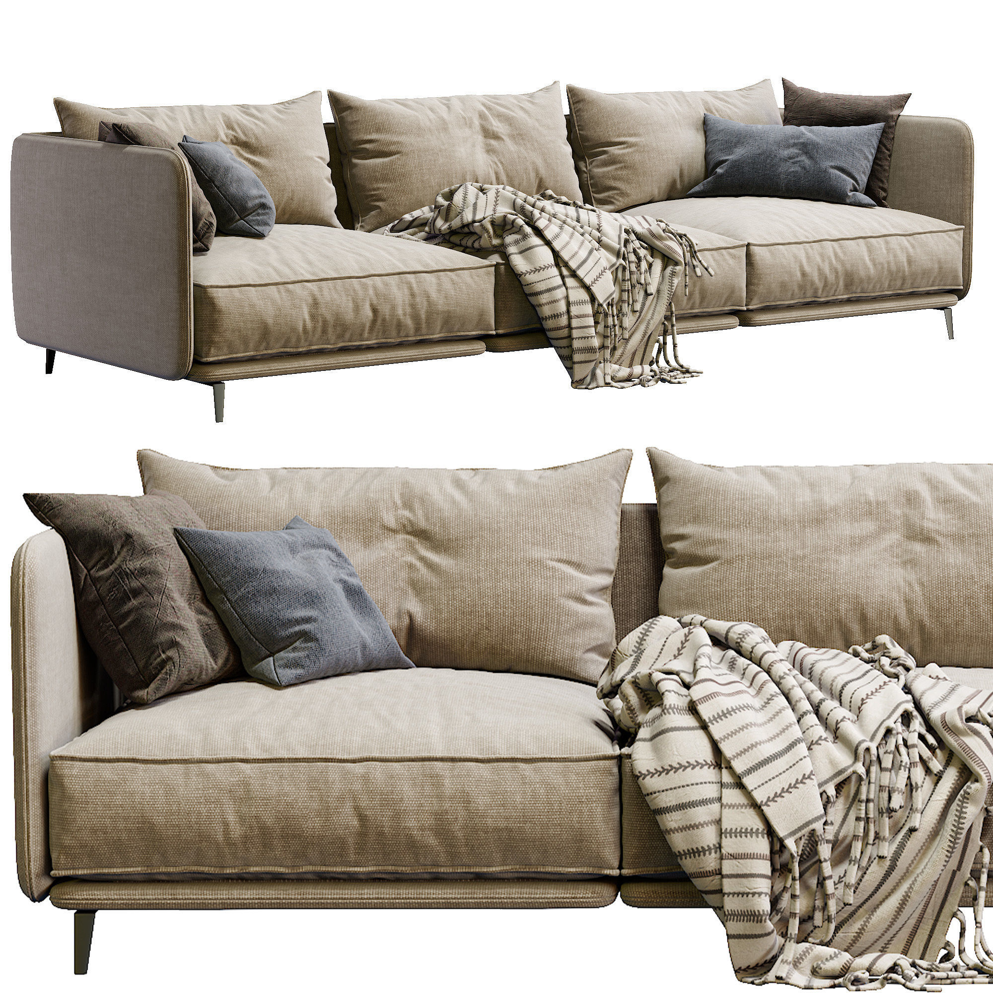 K2 By Arflex 3 color version 3D model_2