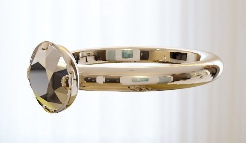 model A grade cz diamond ring 3D print model_4