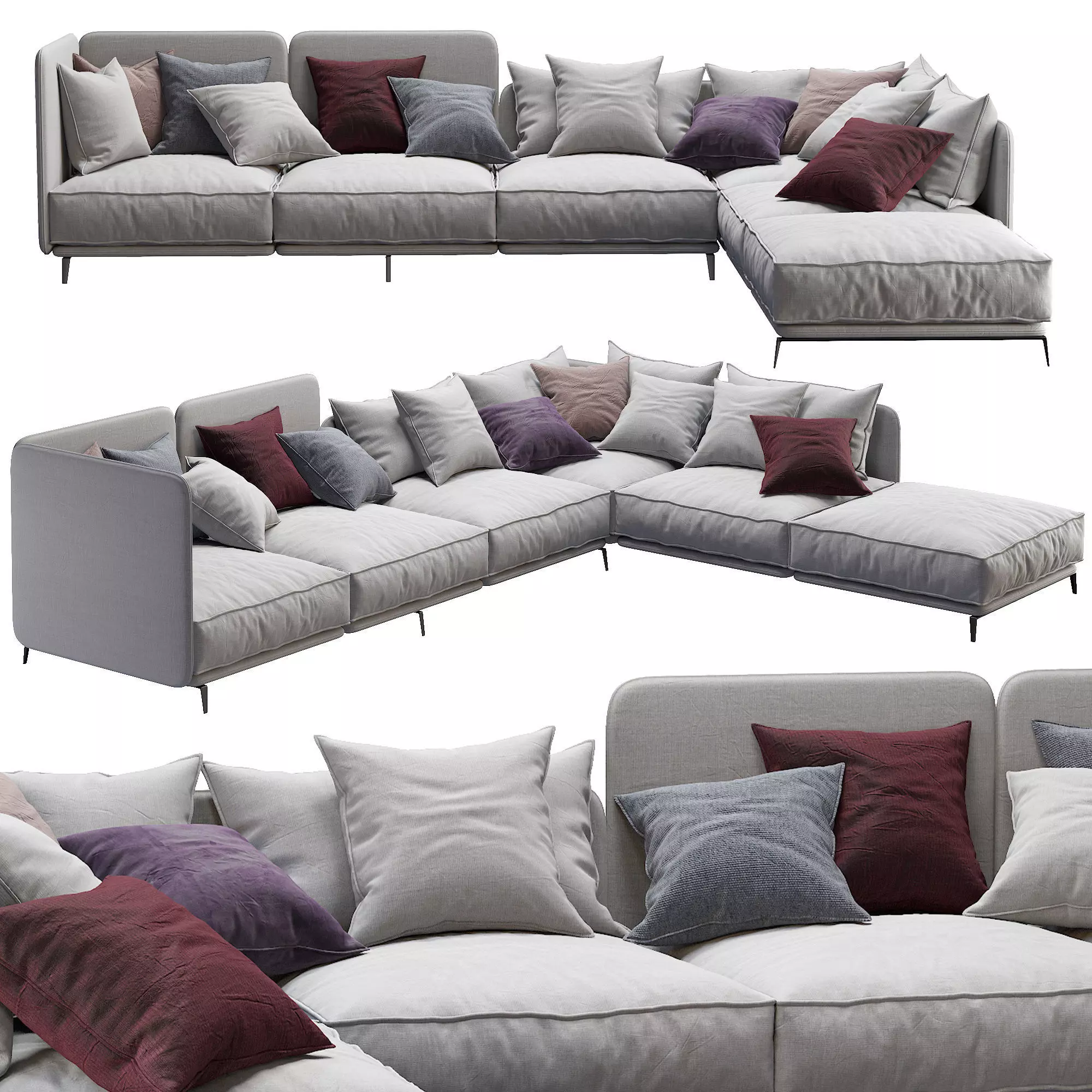 Sofa K2 By Arflex 3D model_0