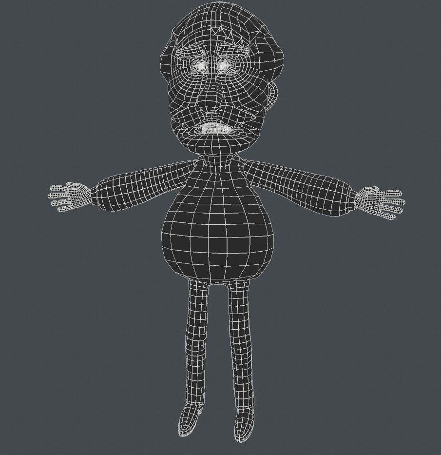 Shy Man - Hand-Painted Textures Low-poly 3D model_3