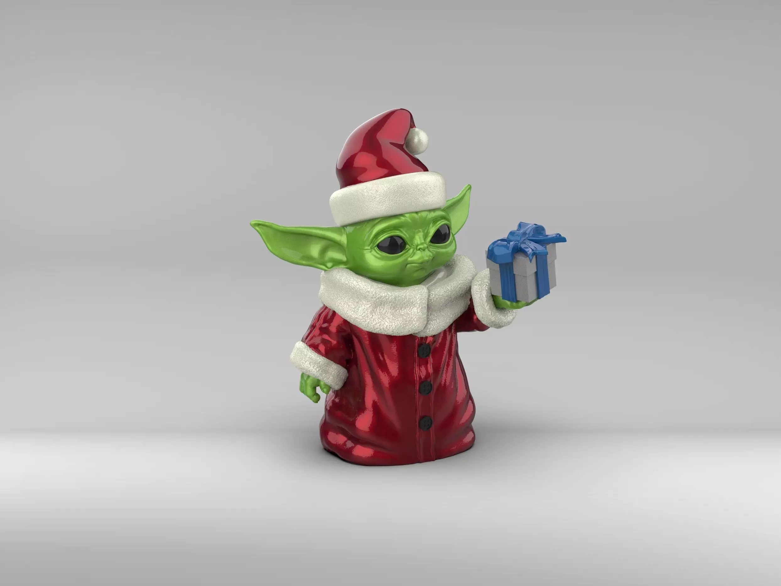 Baby Yoda The Child Grogu Santa Christmas Ornament 3D print model