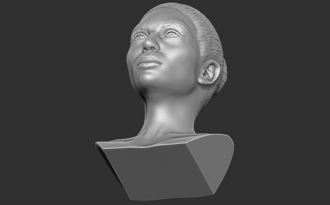 Beautiful woman bust 3D printing ready TYPE 6 Free 3D print model_17