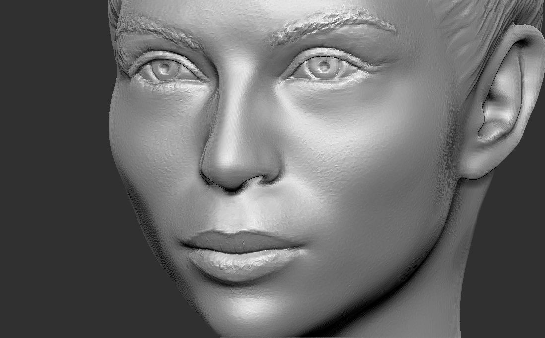 Beautiful woman bust 3D printing ready TYPE 6 Free 3D print model_13
