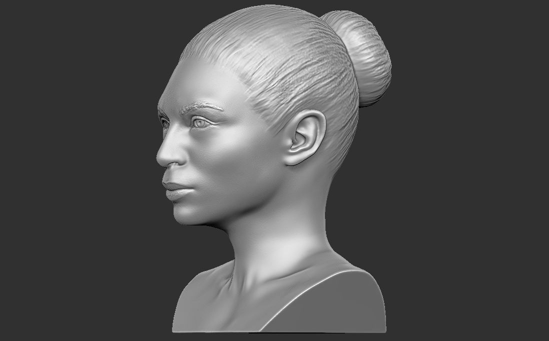 Beautiful woman bust 3D printing ready TYPE 6 Free 3D print model_3