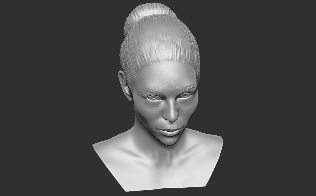 Beautiful woman bust 3D printing ready TYPE 6 Free 3D print model_10