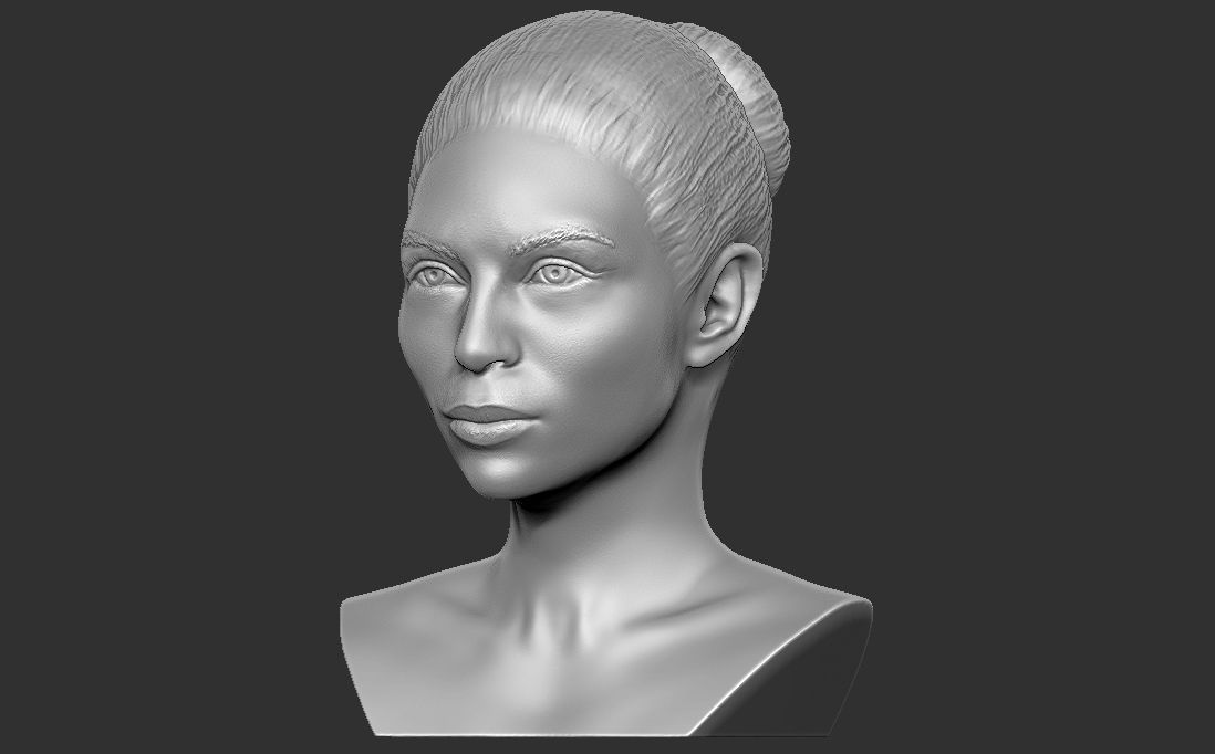Beautiful woman bust 3D printing ready TYPE 6 Free 3D print model_2