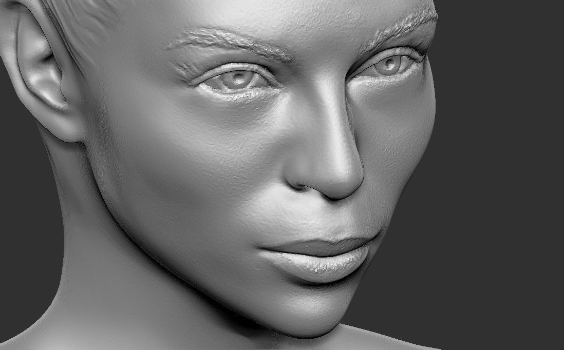 Beautiful woman bust 3D printing ready TYPE 6 Free 3D print model_14