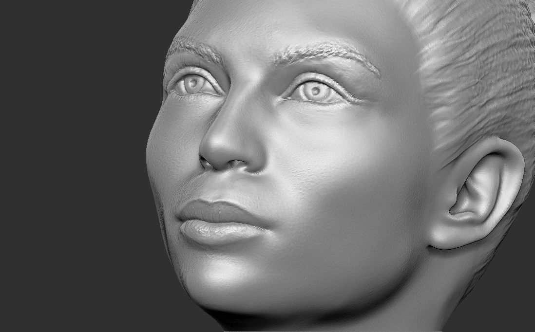 Beautiful woman bust 3D printing ready TYPE 6 Free 3D print model_16