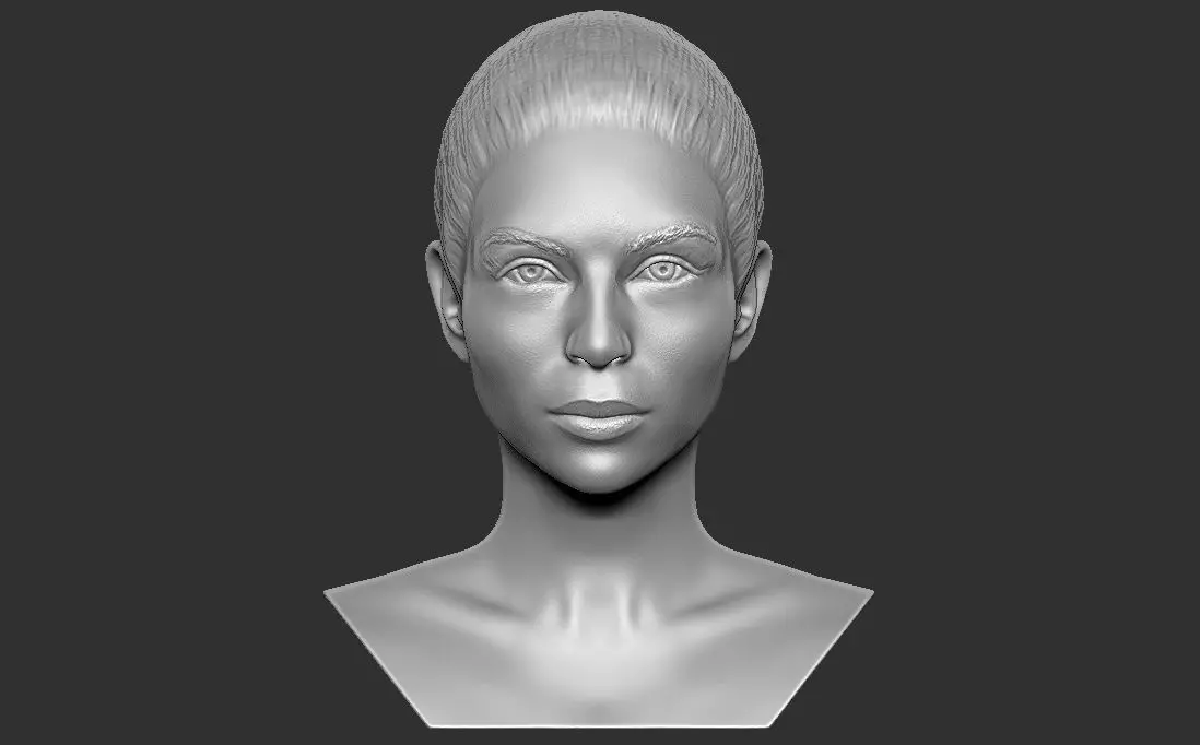 Beautiful woman bust 3D printing ready TYPE 6 Free 3D print model_0