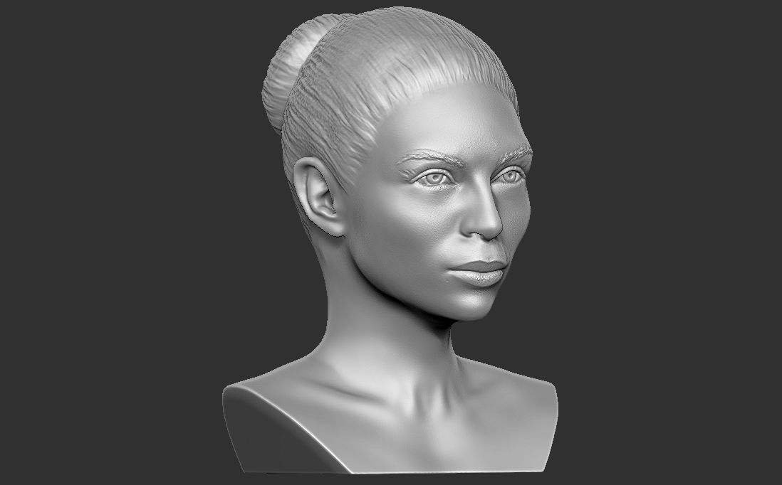 Beautiful woman bust 3D printing ready TYPE 6 Free 3D print model_8
