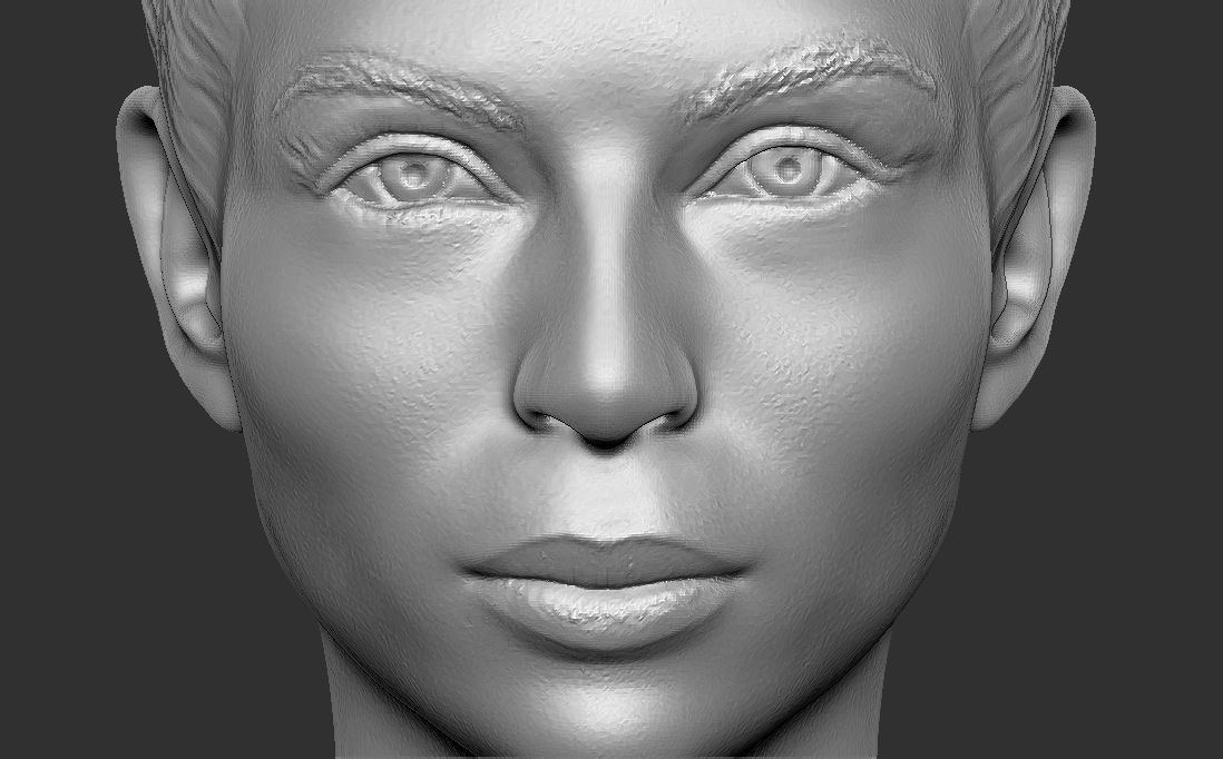 Beautiful woman bust 3D printing ready TYPE 6 Free 3D print model_12