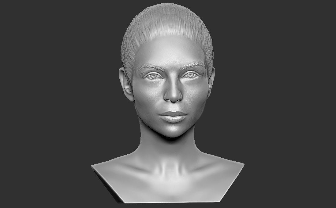 Beautiful woman bust 3D printing ready TYPE 6 Free 3D print model_9