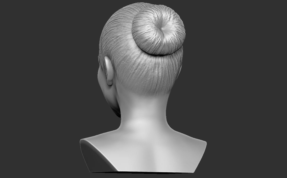 Beautiful woman bust 3D printing ready TYPE 6 Free 3D print model_5