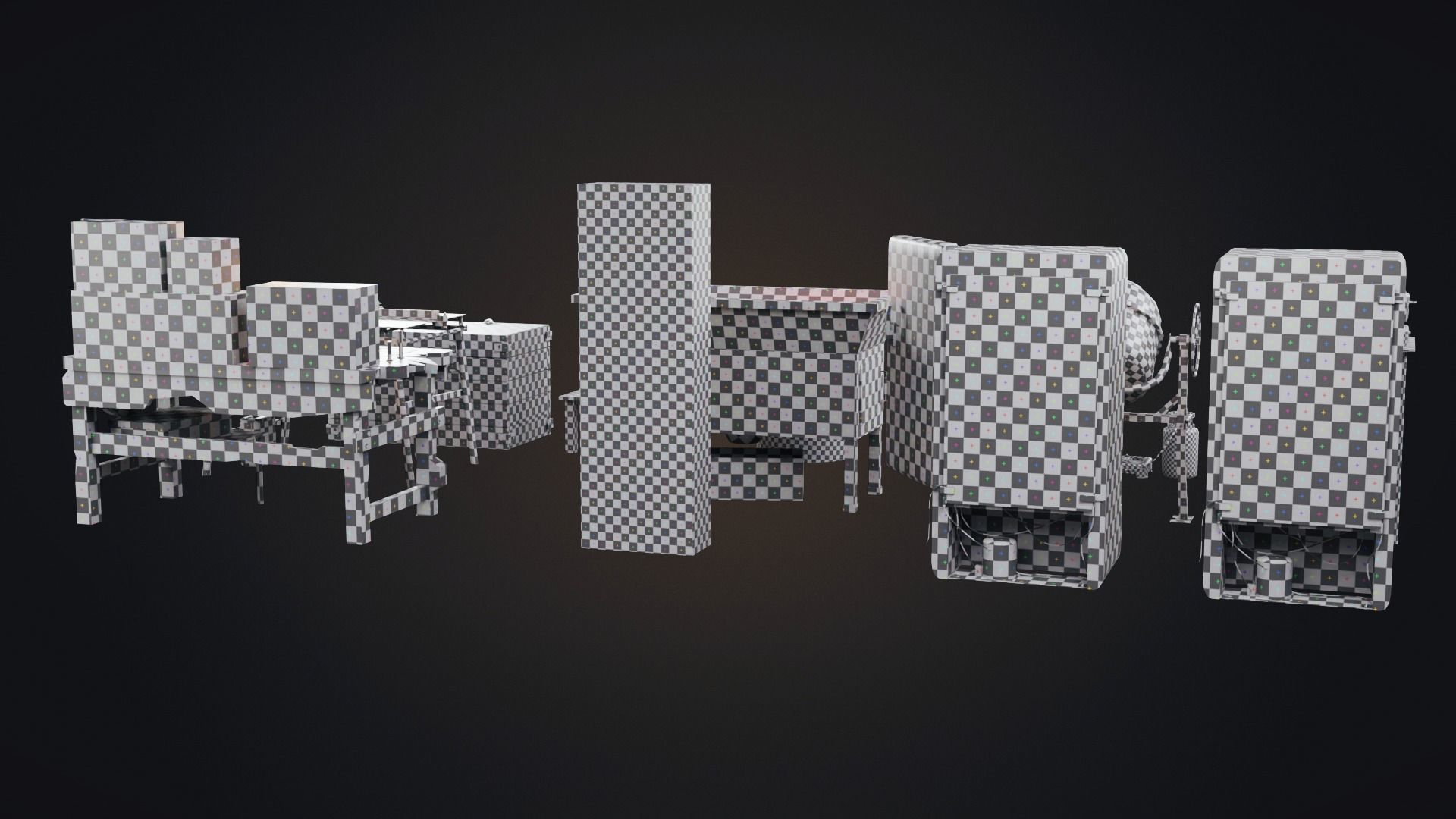 Set of workbenches and tools Low-poly 3D model_20