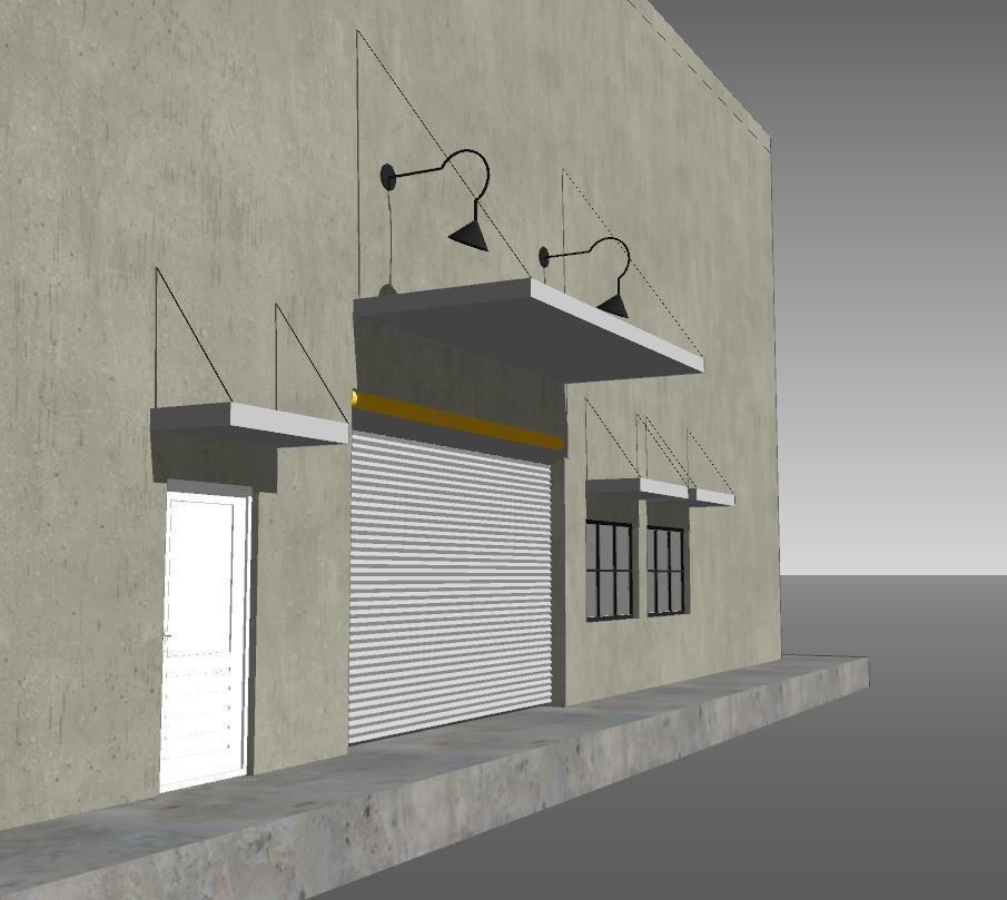 Simple Warehouse Sketchup model Free 3D model_4