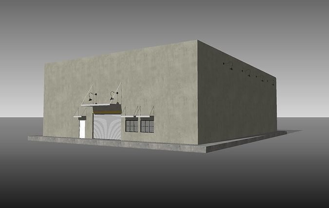 Simple Warehouse Sketchup model Free 3D model
