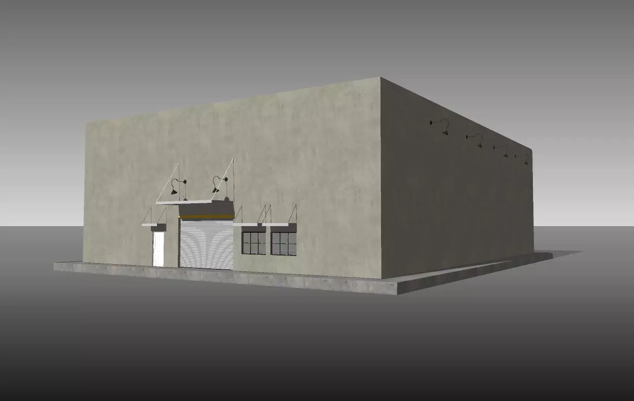 Simple Warehouse Sketchup model Free 3D model_0