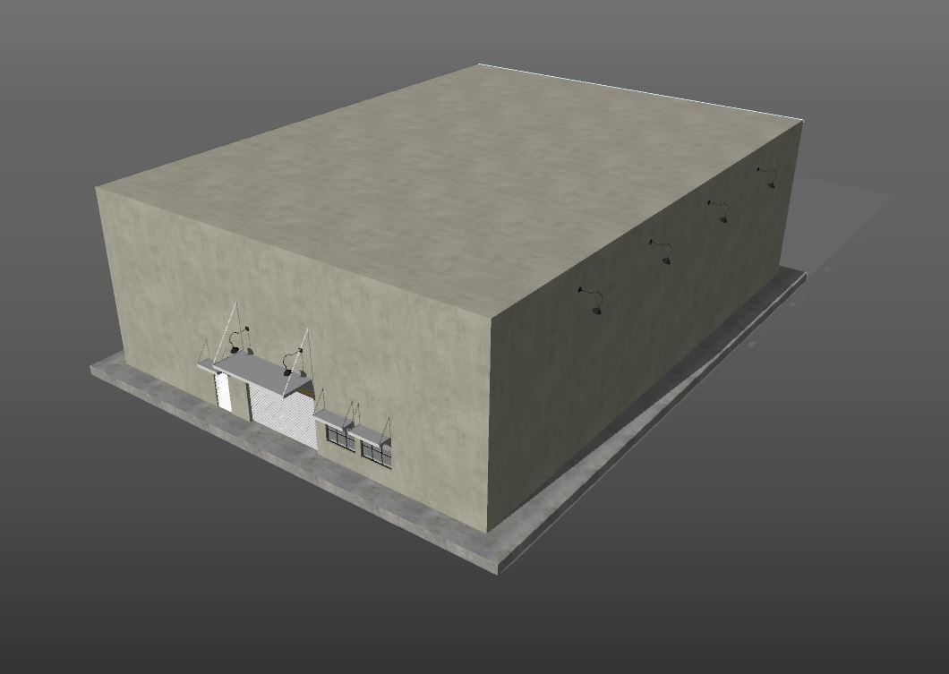 Simple Warehouse Sketchup model Free 3D model_2