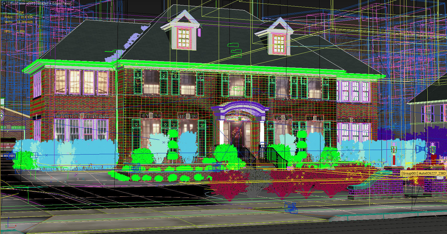 Home Alone Cinema Scene Old House Decoration McCallister 3D model_9