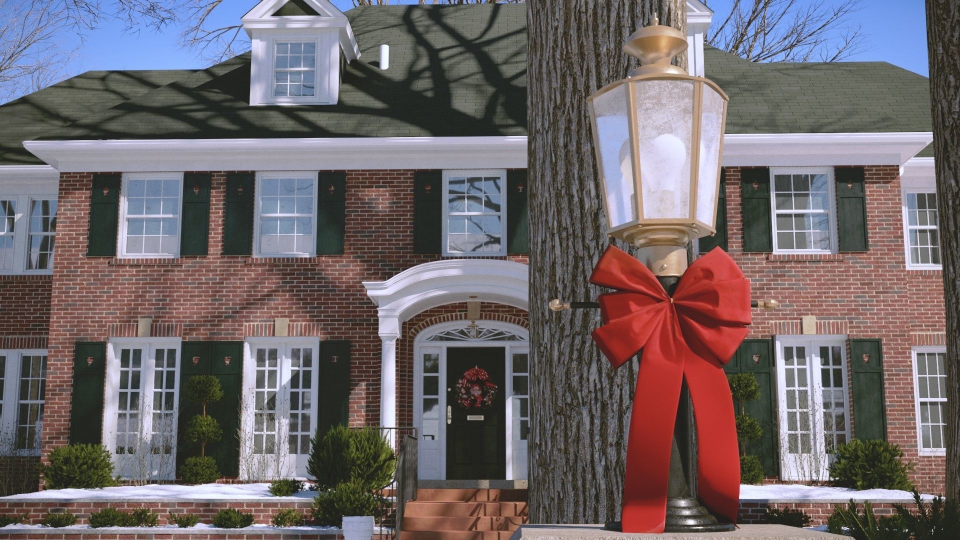 Home Alone Cinema Scene Old House Decoration McCallister 3D model_0