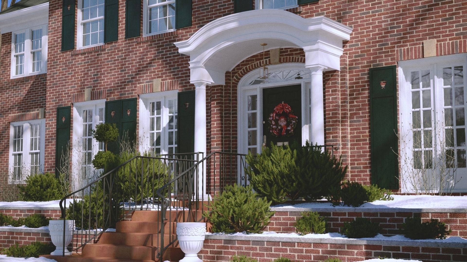 Home Alone Cinema Scene Old House Decoration McCallister 3D model_15