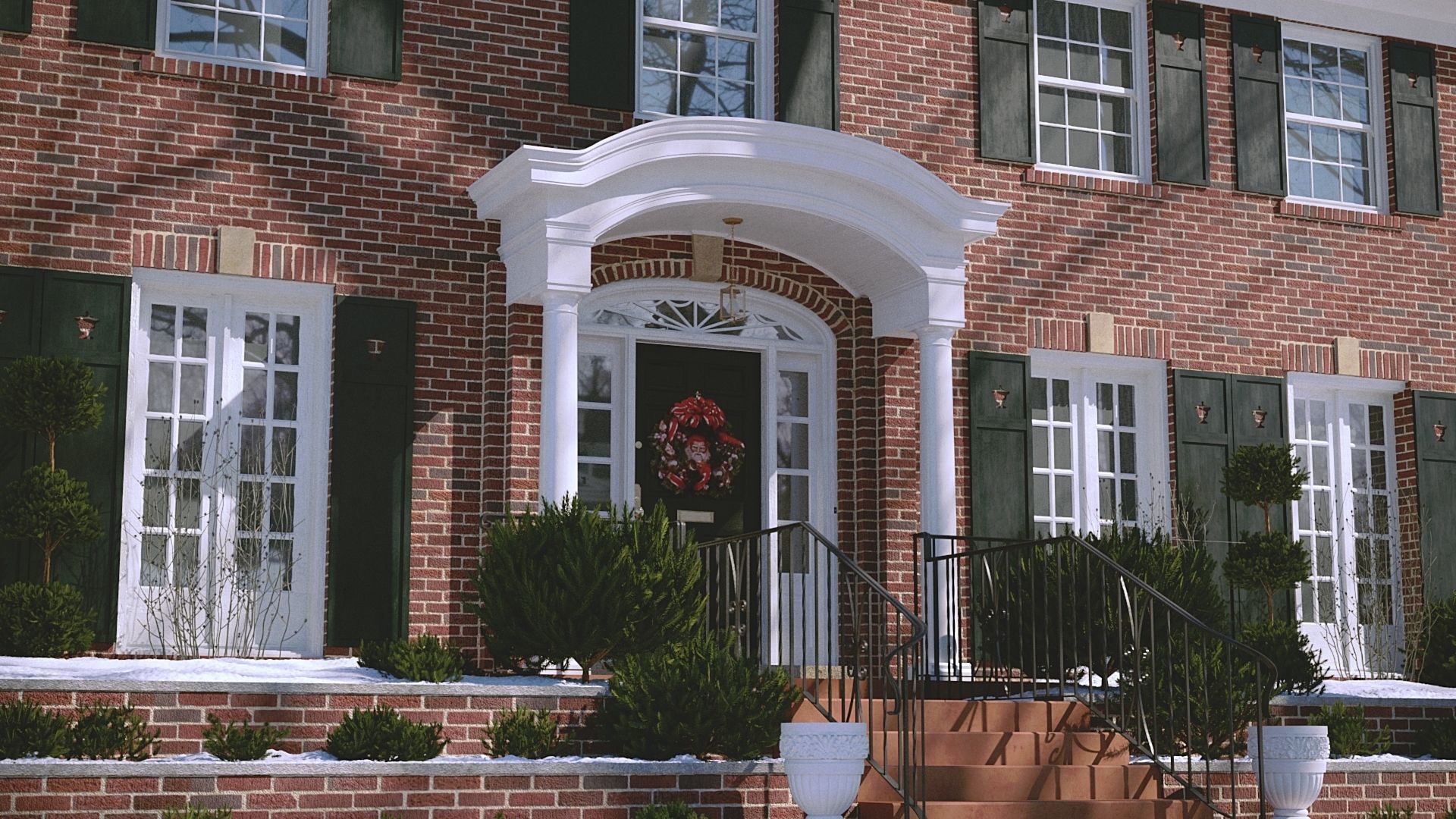 Home Alone Cinema Scene Old House Decoration McCallister 3D model_21