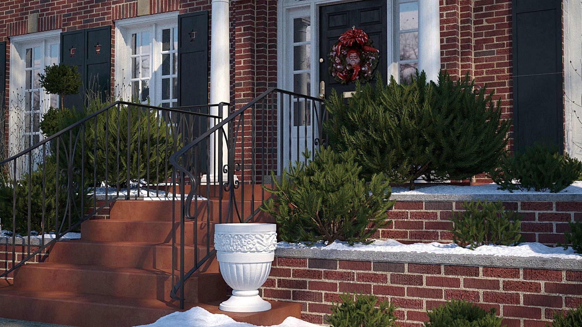 Home Alone Cinema Scene Old House Decoration McCallister 3D model_3