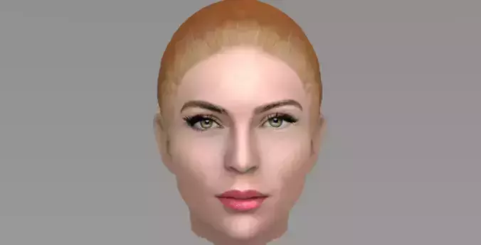 Beautiful redhead woman head TYPE 6