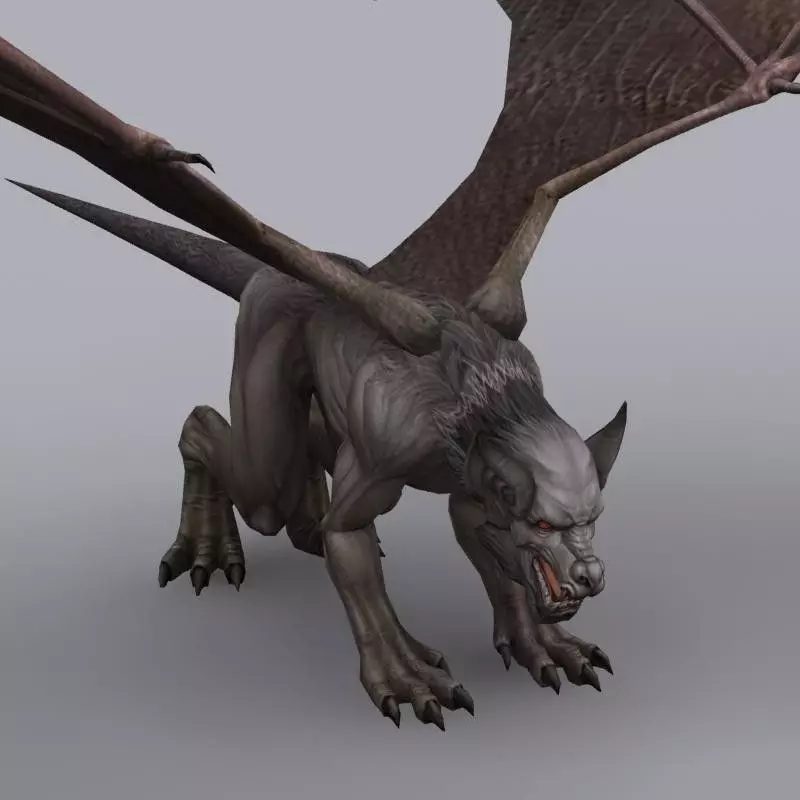 flying mouse Low-poly 3D model_0