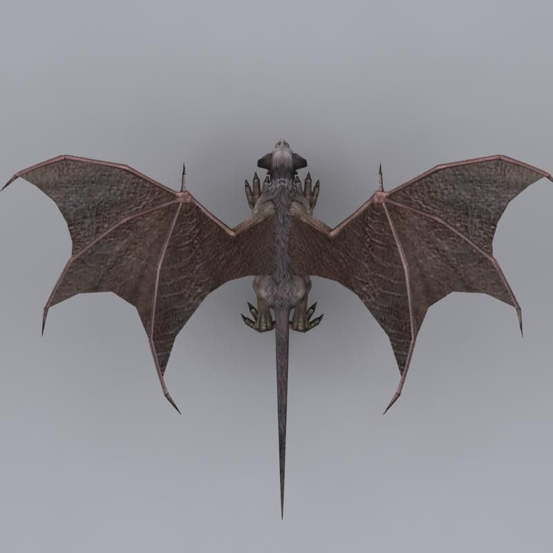 flying mouse Low-poly 3D model_2