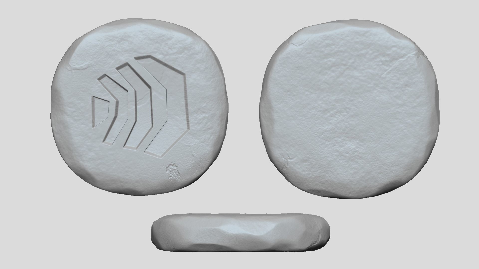 Air Rune - Runescape - STL Keychain 3D print model_8