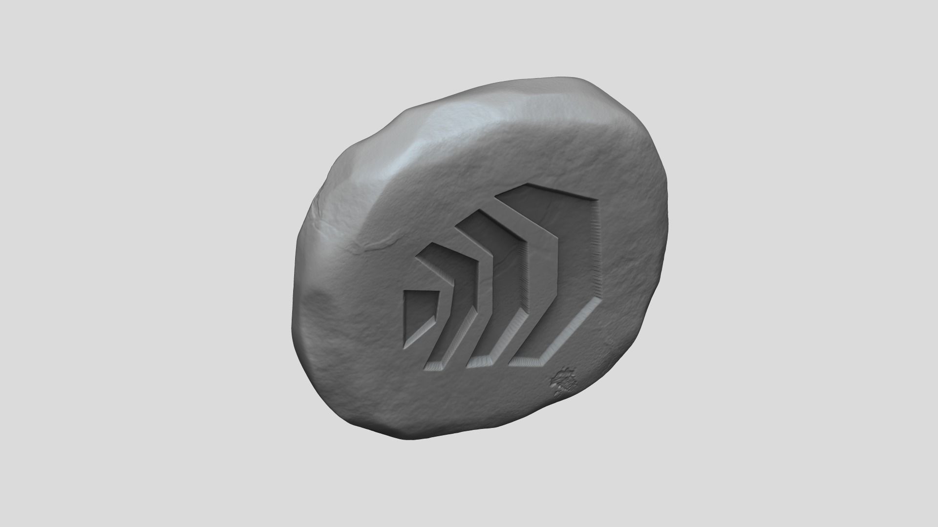 Air Rune - Runescape - STL Keychain 3D print model_6