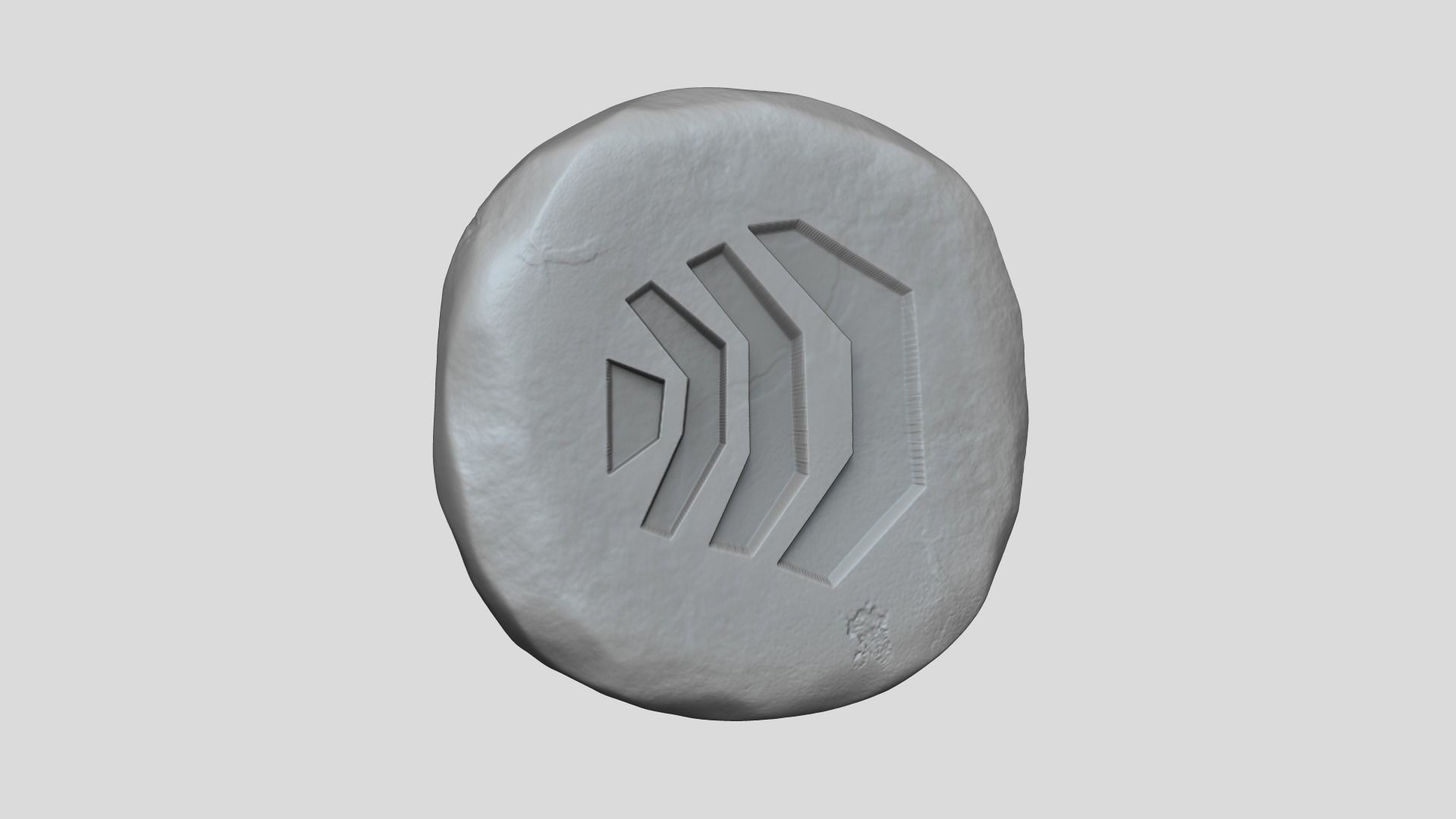 Air Rune - Runescape - STL Keychain 3D print model_2