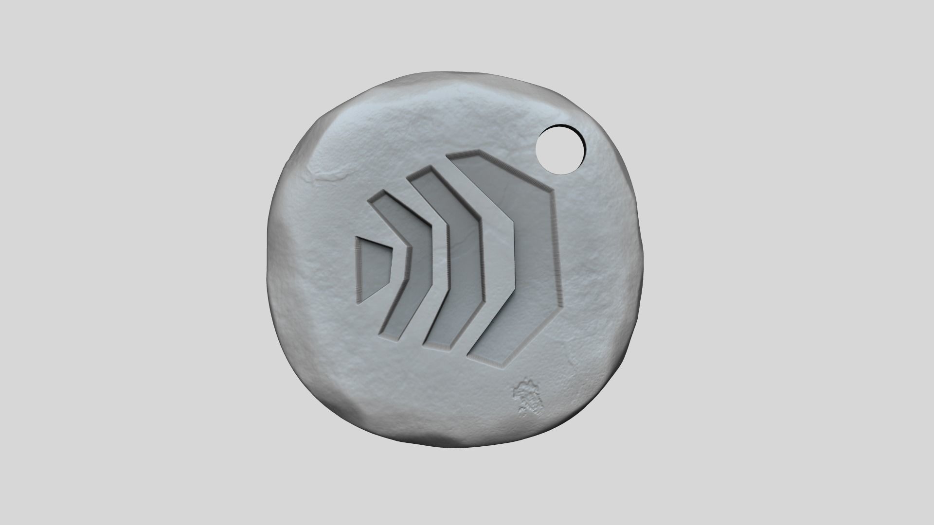 Air Rune - Runescape - STL Keychain 3D print model_1