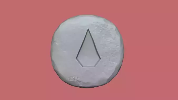 Blood Rune - Runescape - STL Keychain 3D print model