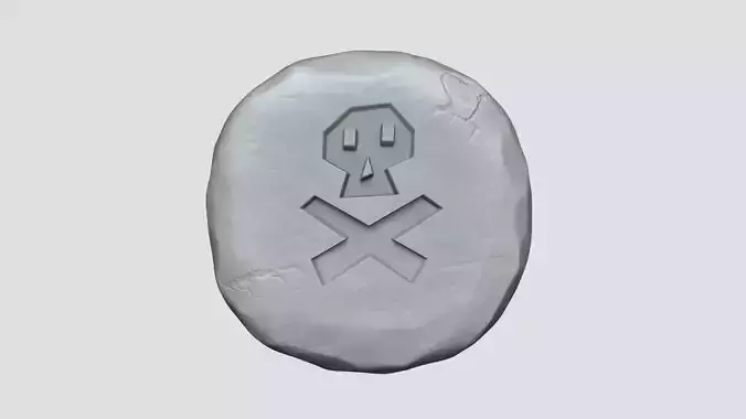 Death Rune - Runescape - STL Keychain 3D print model