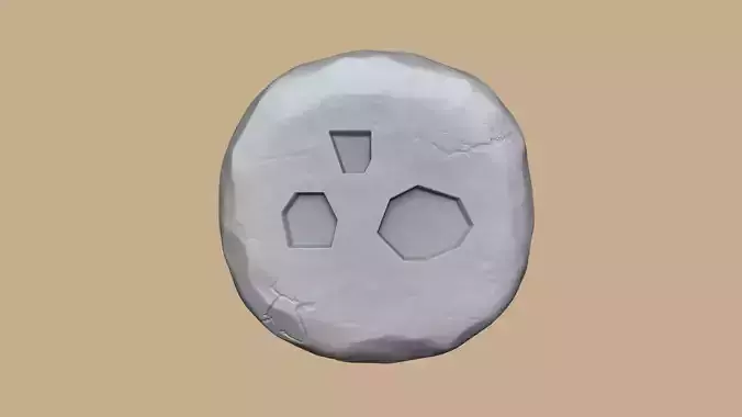 Dust Rune - Runescape - STL Keychain 3D print model