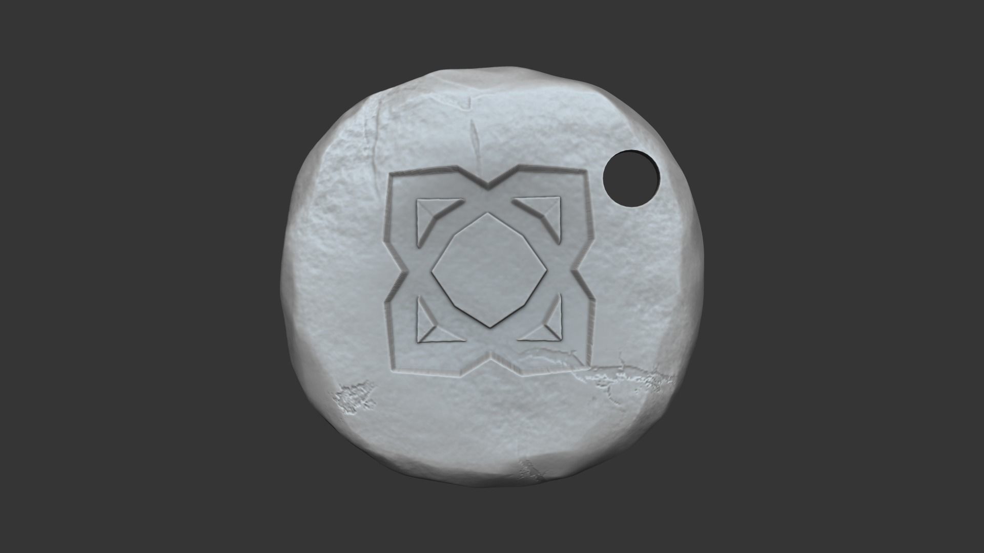 Elemental Runes - Runescape - STL Keychain 3D print model_1