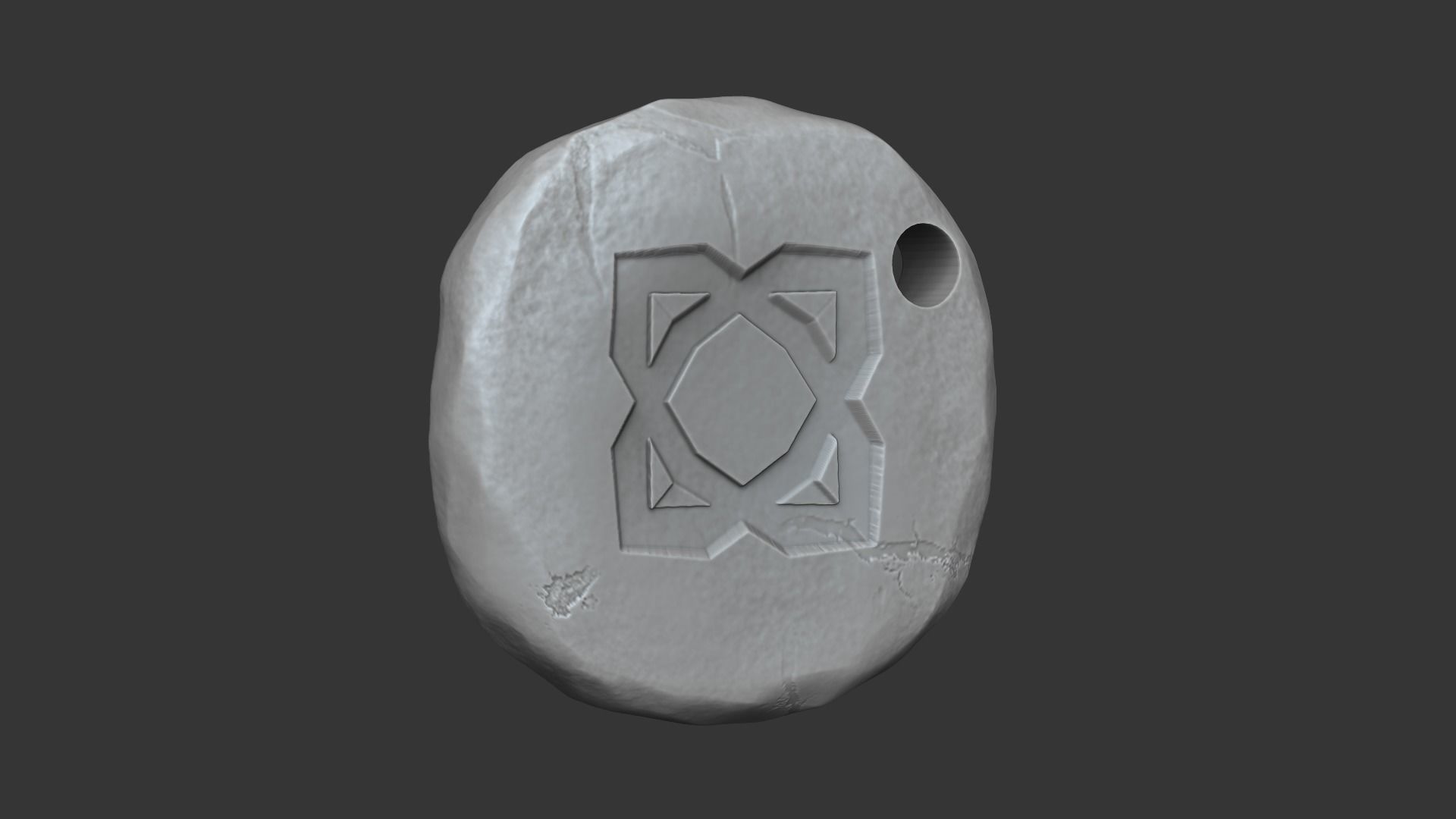 Elemental Runes - Runescape - STL Keychain 3D print model_3