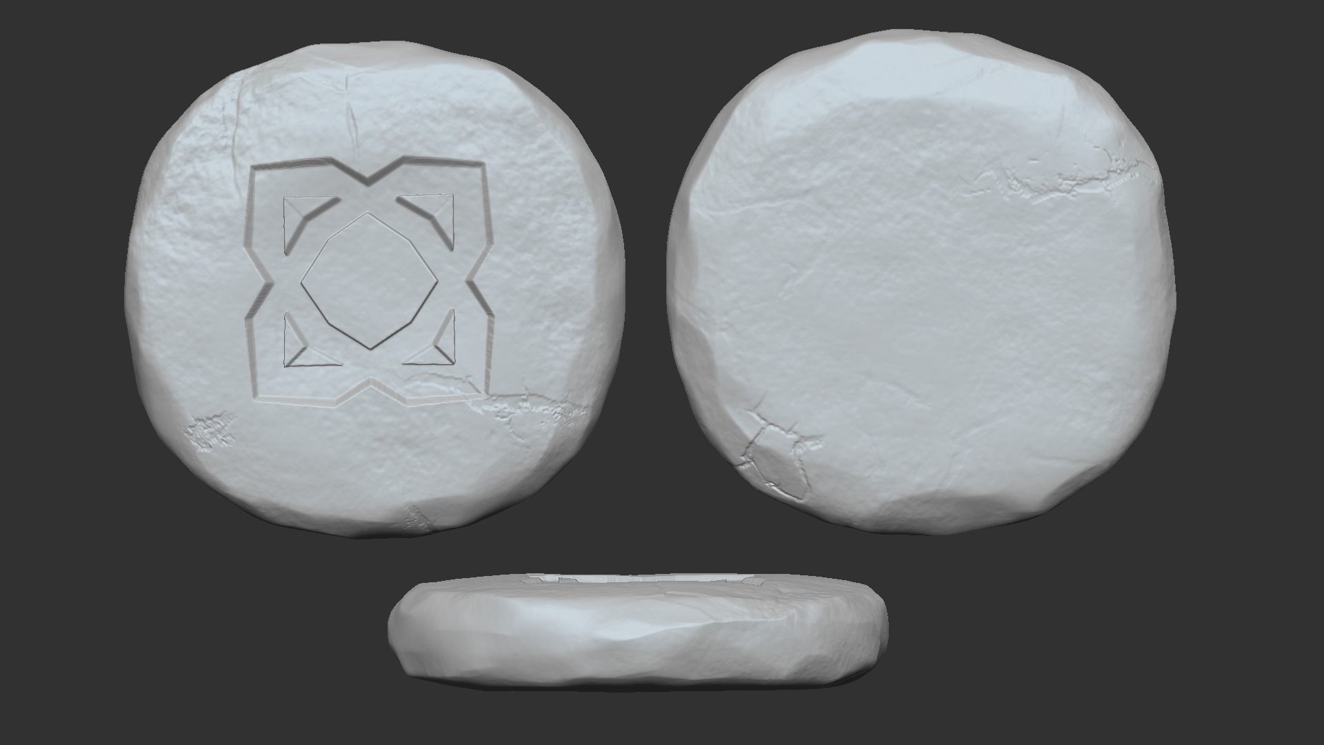 Elemental Runes - Runescape - STL Keychain 3D print model_10