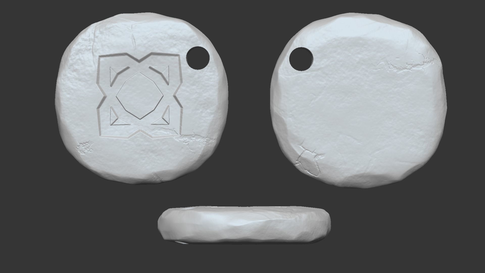 Elemental Runes - Runescape - STL Keychain 3D print model_11
