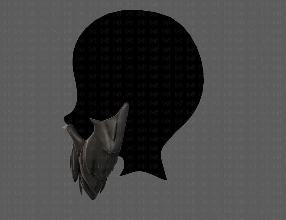 Beard V01 Low-poly 3D model_7