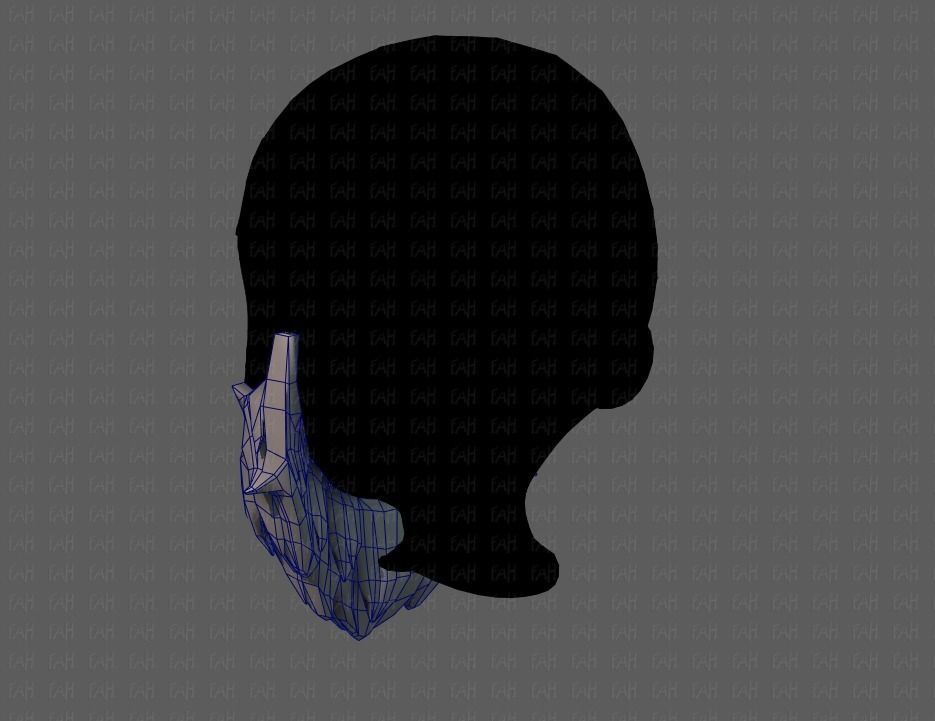 Beard V01 Low-poly 3D model_30