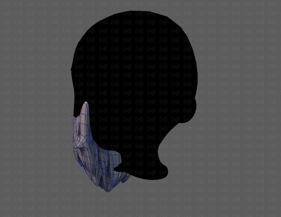 Beard V01 Low-poly 3D model_14