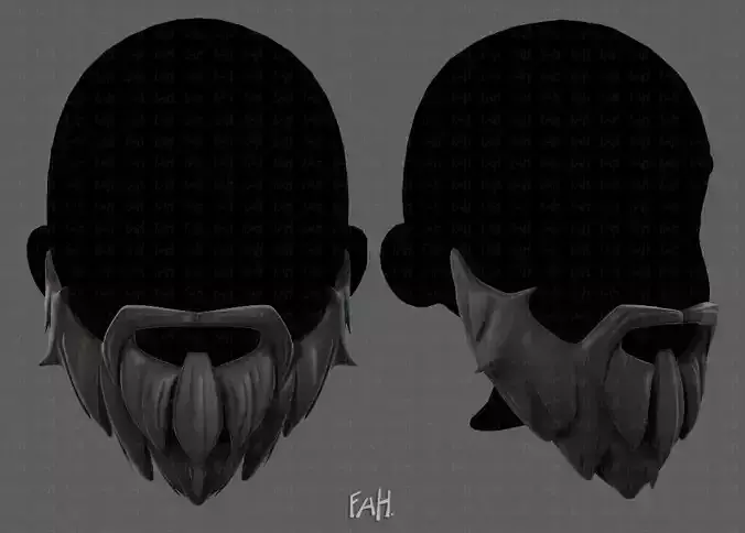 Beard V01 Low-poly 3D model