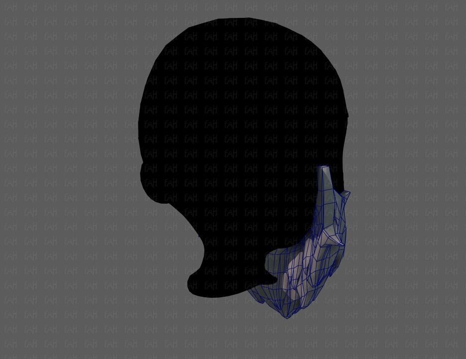 Beard V01 Low-poly 3D model_28